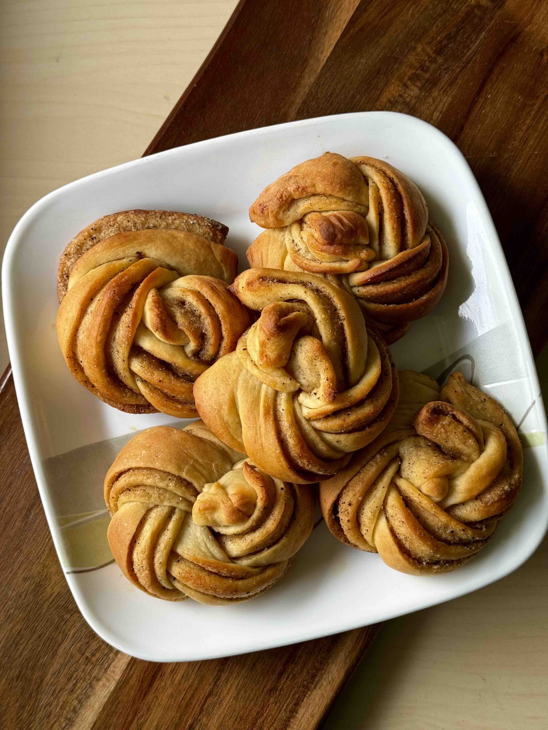 Swedish Cardamom Buns with Brown Butter Cardamom Filling